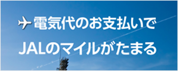 電気代のお支払いでJALのマイルがたまる